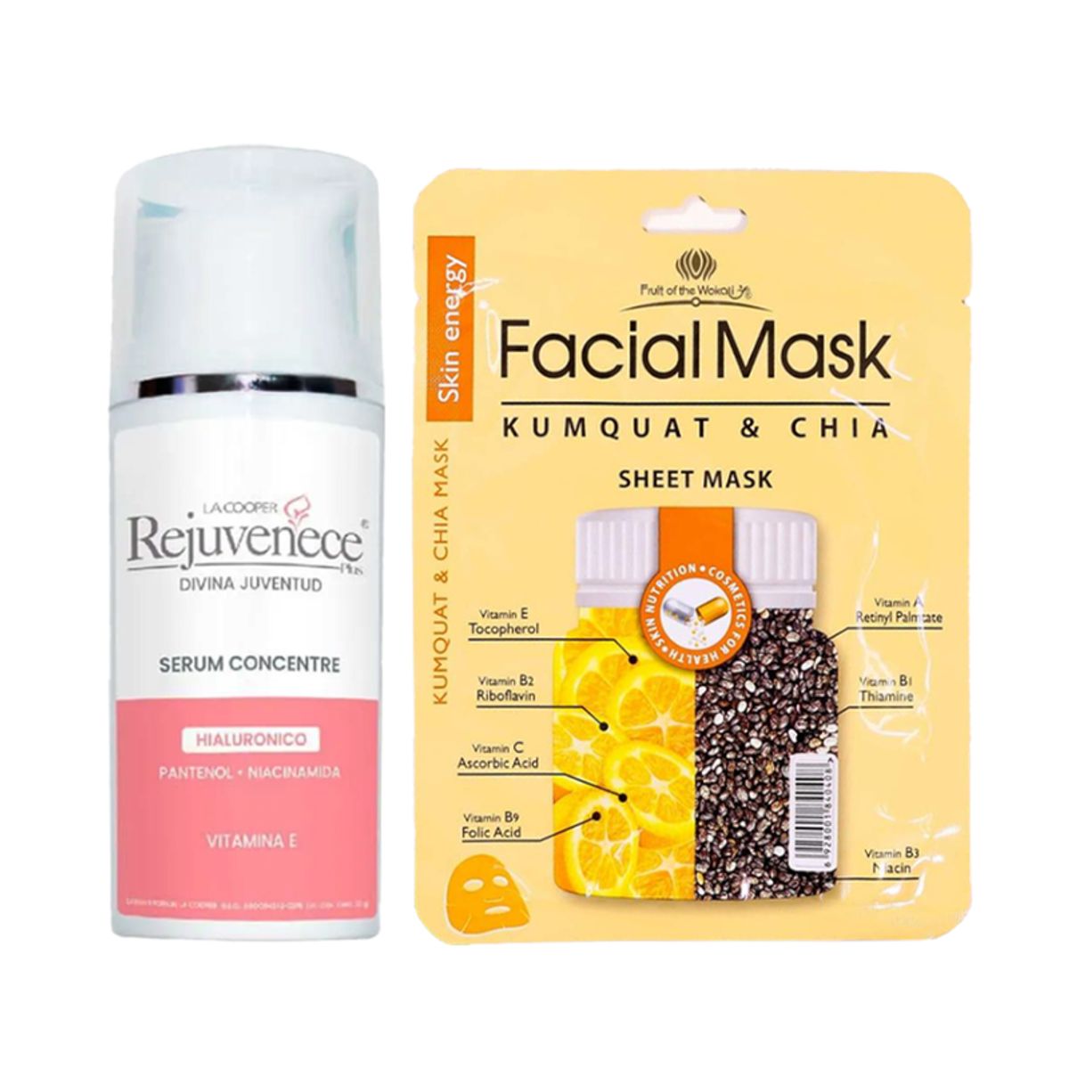 GENERICO - Serum Concentre hialurónico + Máscara Kumquat y Chia