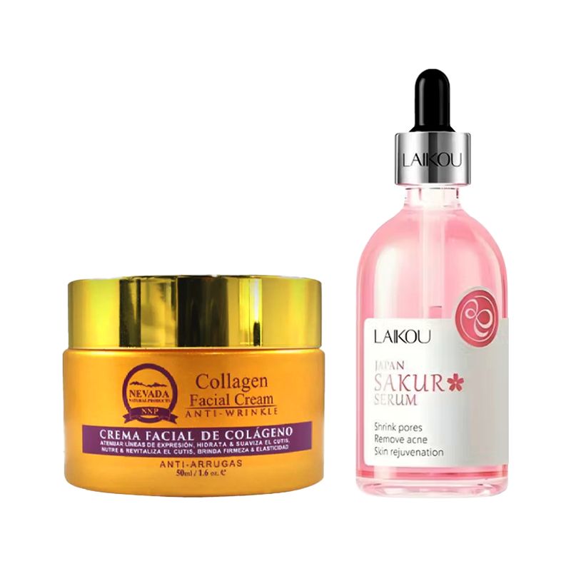 NEVADA NATURAL PRODUCTS - Crema Facial Antiarrugas + Serum Facial Sakura Japan