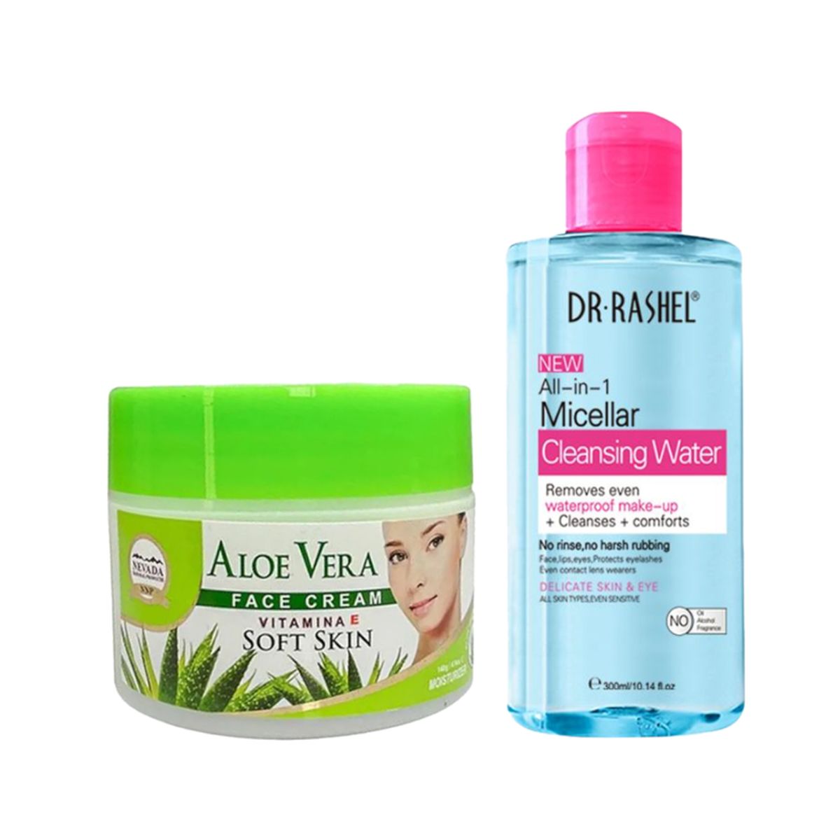 NEVADA NATURAL PRODUCTS - Crema Facial de aloe vera + Agua Limpiadora Micelar