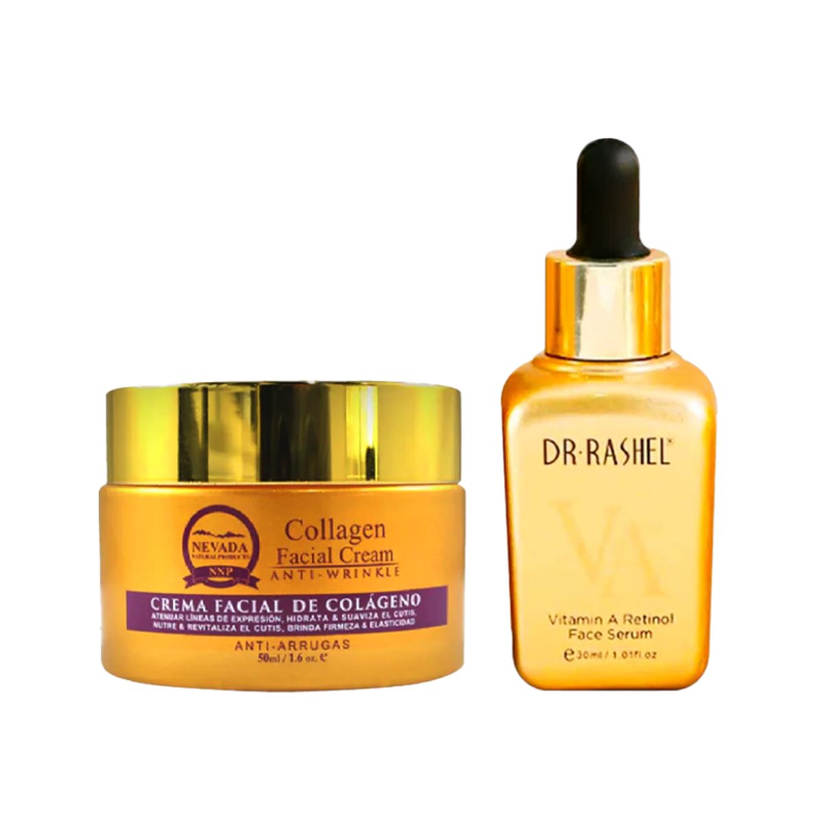 NEVADA NATURAL PRODUCTS - Crema Facial Antiarrugas + Serum Vitamina A Retinol