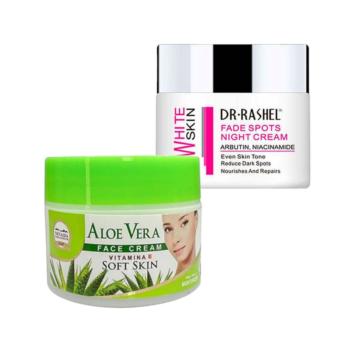 NEVADA NATURAL PRODUCTS - Crema Facial de aloe vera + Crema Blanqueador de Noche