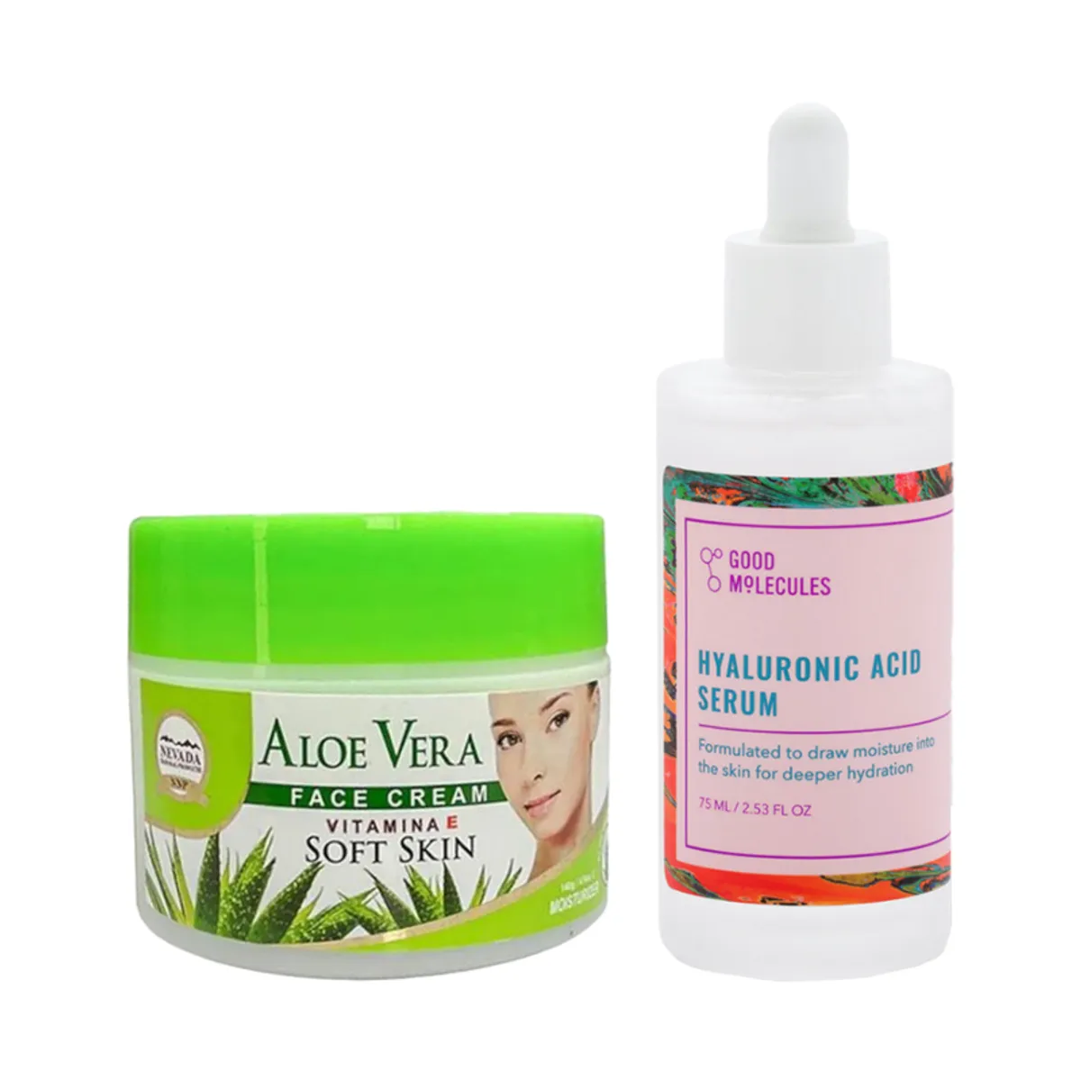NEVADA NATURAL PRODUCTS - Crema Facial de aloe vera + Serum Hyaluronic