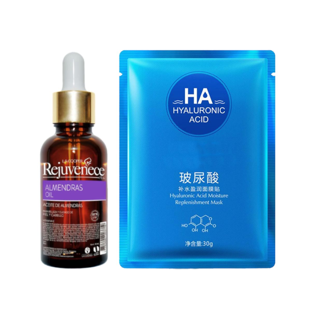 GENERICO - Aceite Facial de Vitamina E + Mascarilla Facial Hialurónico