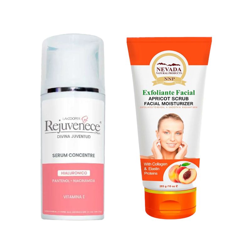 GENERICO - Serum Concentre hialurónico + Exfoliante Facial de Albaricoque