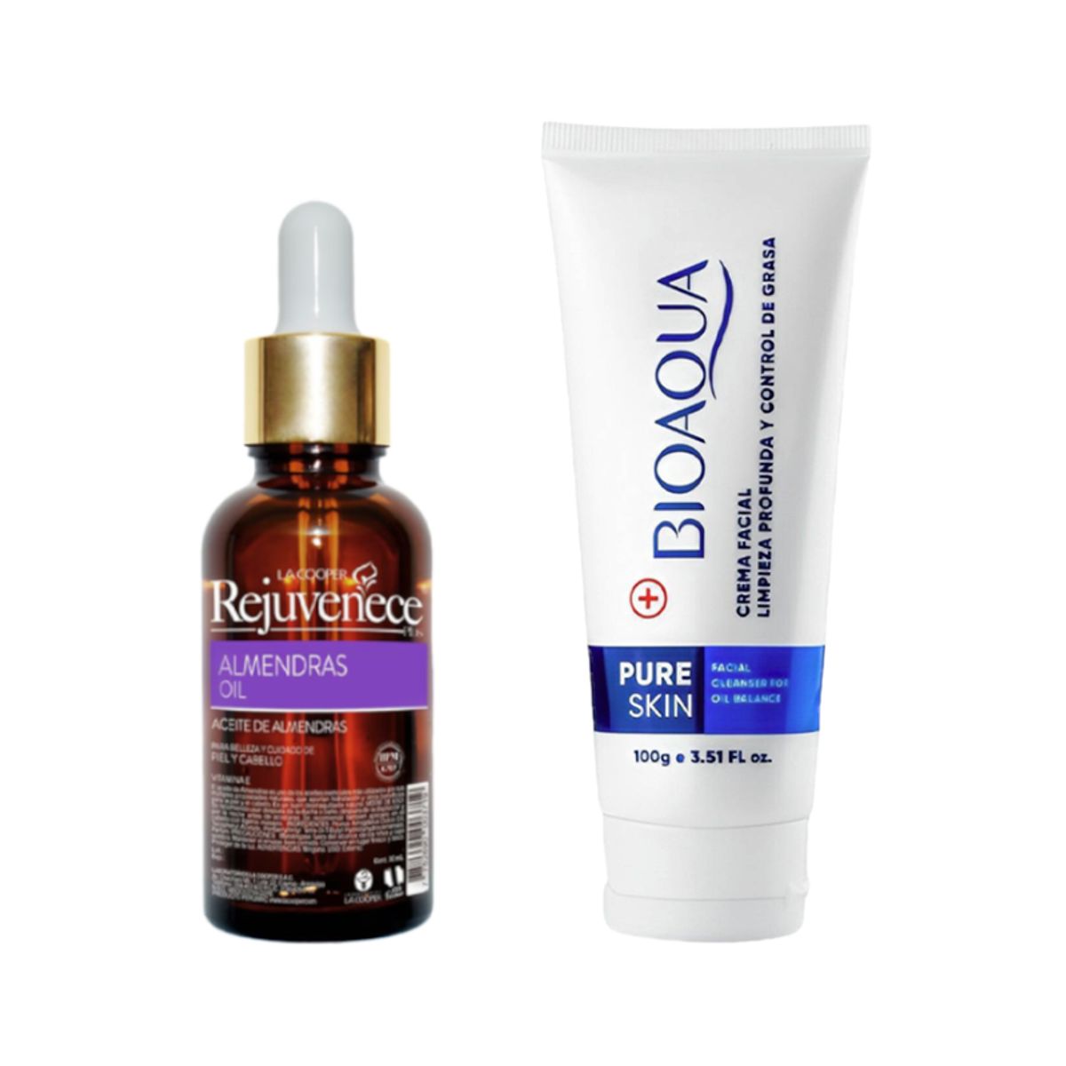 GENERICO - Aceite Facial de Vitamina E + Crema Limpiadora Pure Skin