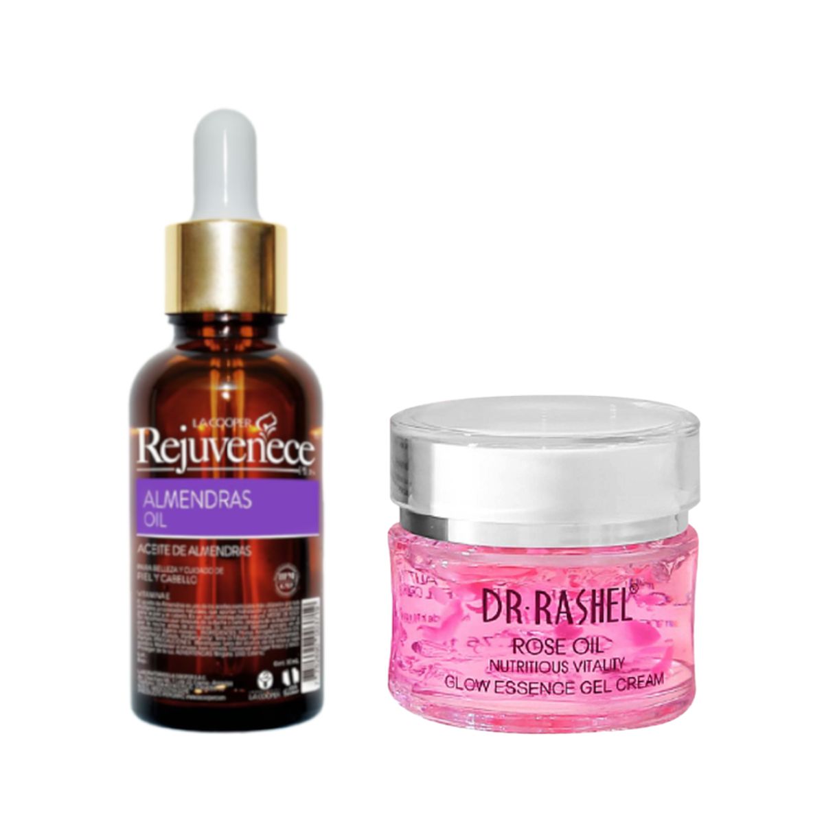GENERICO - Aceite Facial de Vitamina E + Crema Gel Esencia de Rosas