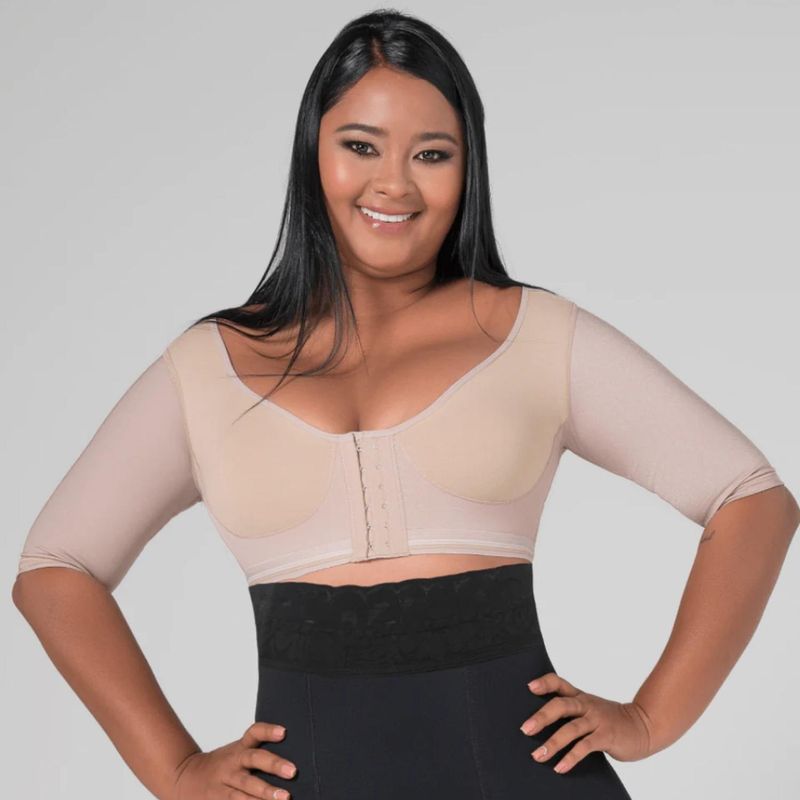 FAJITEX - Brasier de Control Con Mangas Fajitex Post Operatorio - Beige - M