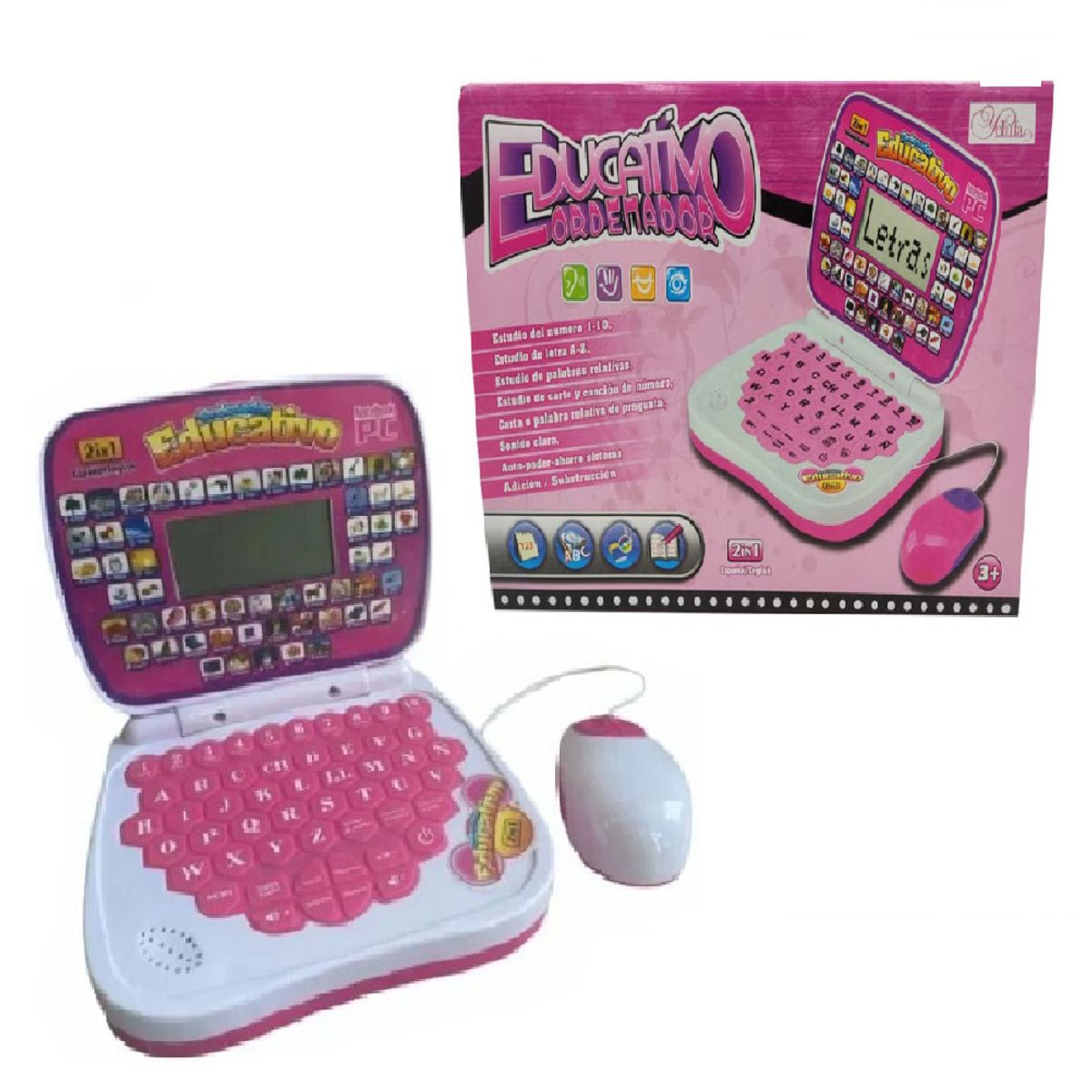 GENERICO - Mini Laptop Educativo con Mause para Niña