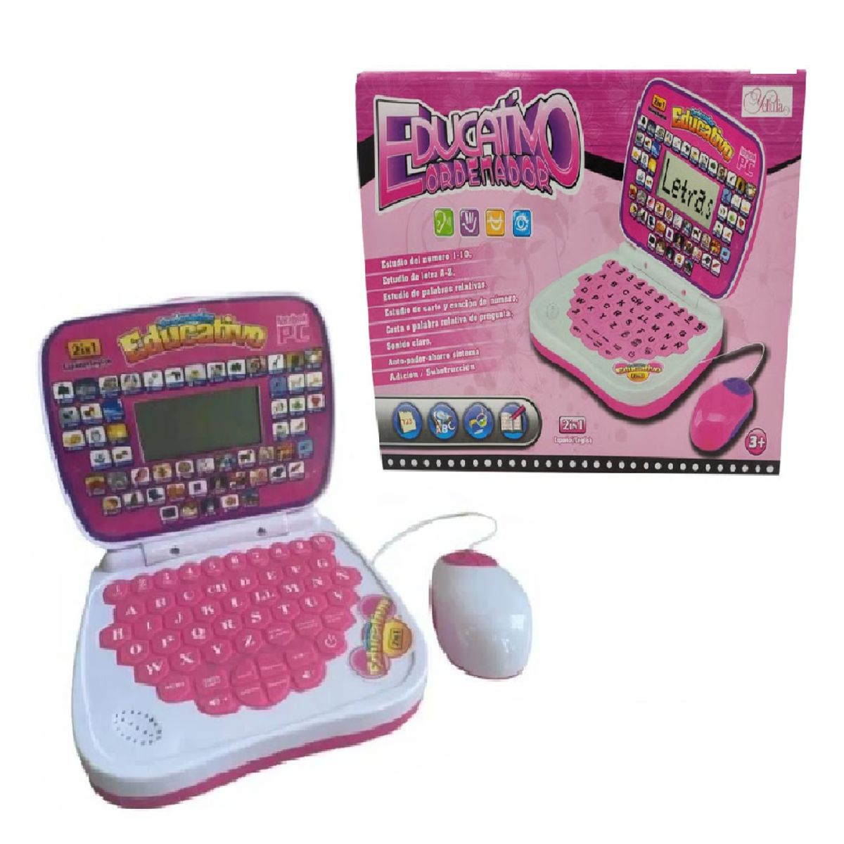 GENERICO - Mini Laptop Educativo con Mause para Niña