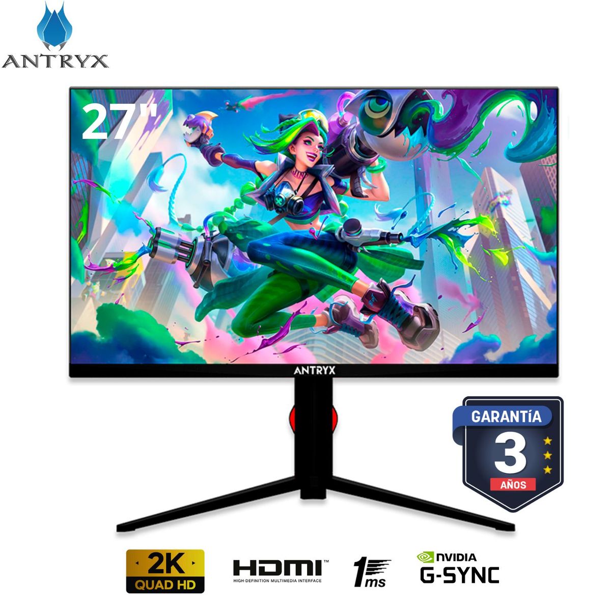 ANTRYX - Monitor Antryx Vision IPX272QGT, 27" FAST IPS, 2K, 180 Hz, 1ms, G-Sync