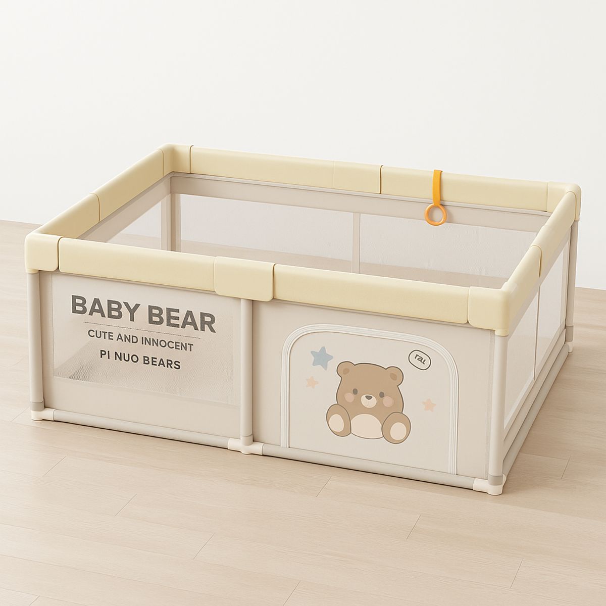 IMPORTADO MC - Corral De Juegos Con Malla De Seguridad Bebé 120 cm x 120 cm