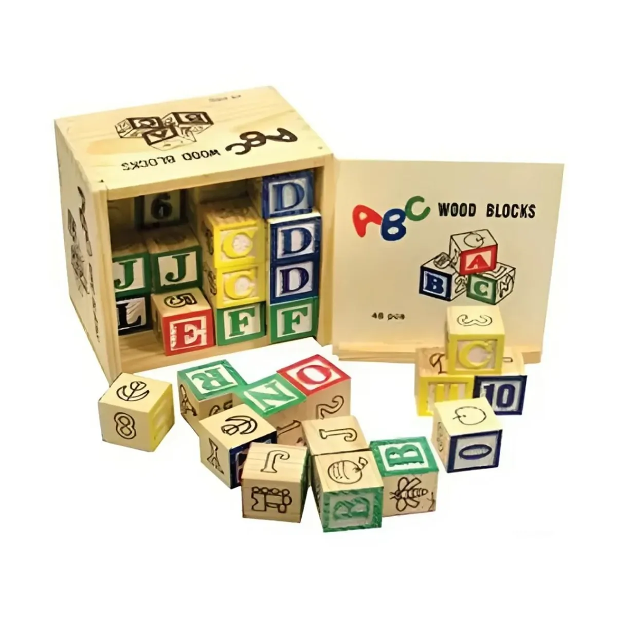 GENERICO - Didácticos Cubo ABC 48Pzs + Regletas Coloridas 136Pzs