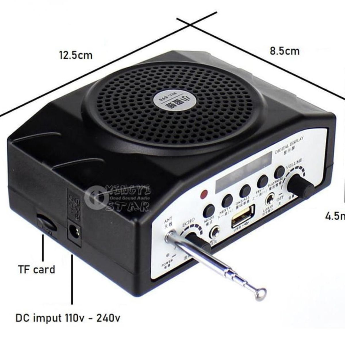 SEISA - Amplificador De Voz Portátil - Seisa - Fm Mp3 Bluetooth - Recargable