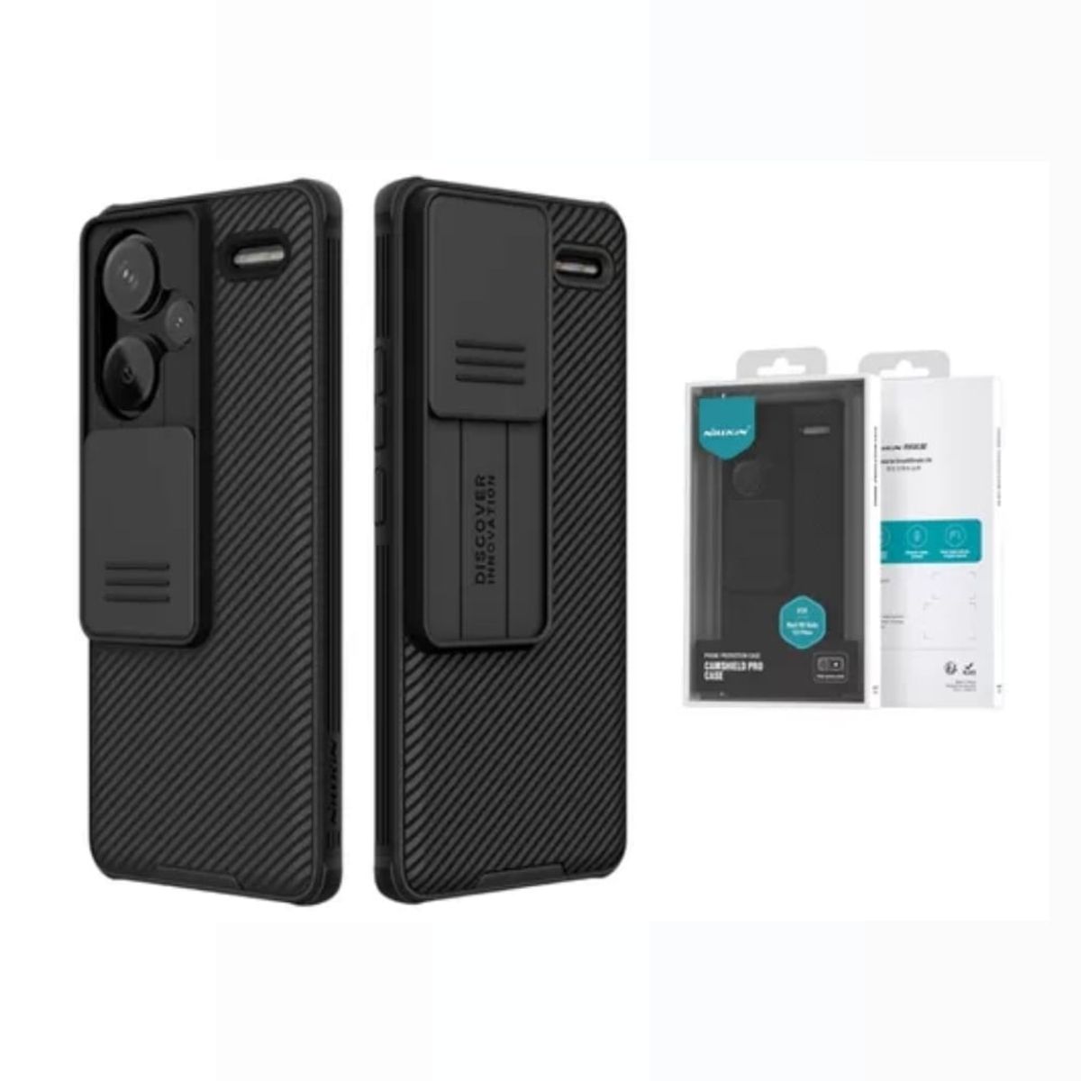NILLKIN - Xiaomi Redmi Note 13 Pro Plus 5G Case Funda Nillkin Camshield - Negro.