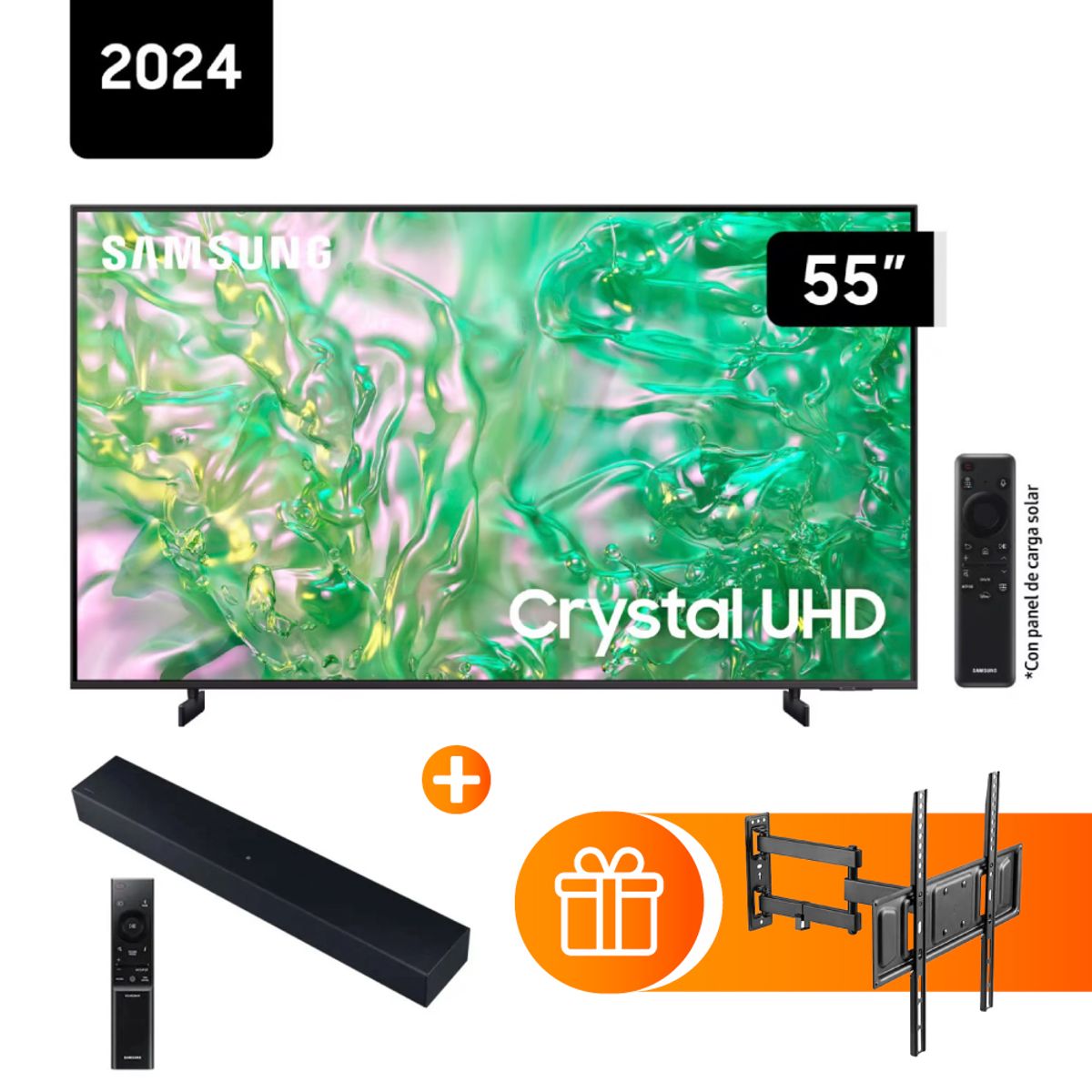 SAMSUNG - Televisor Samsung 55 UHD Crystal 4K Tizen OS Smart TV UN55DU8000