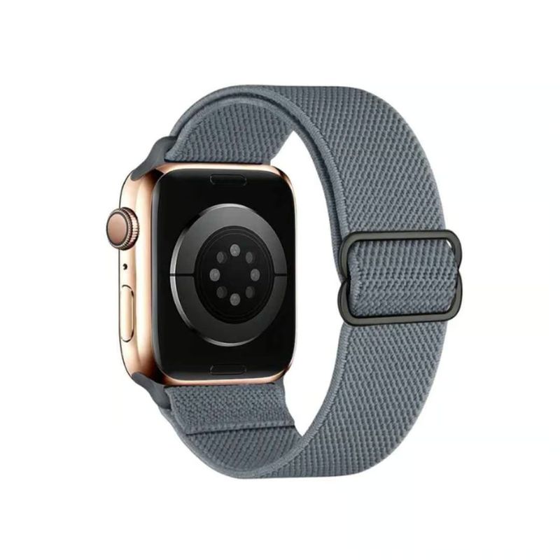 GENERICO - CORREA NYLON CON HEBILLA PARA SMARTWATCH DE 38-40-41MM GRIS