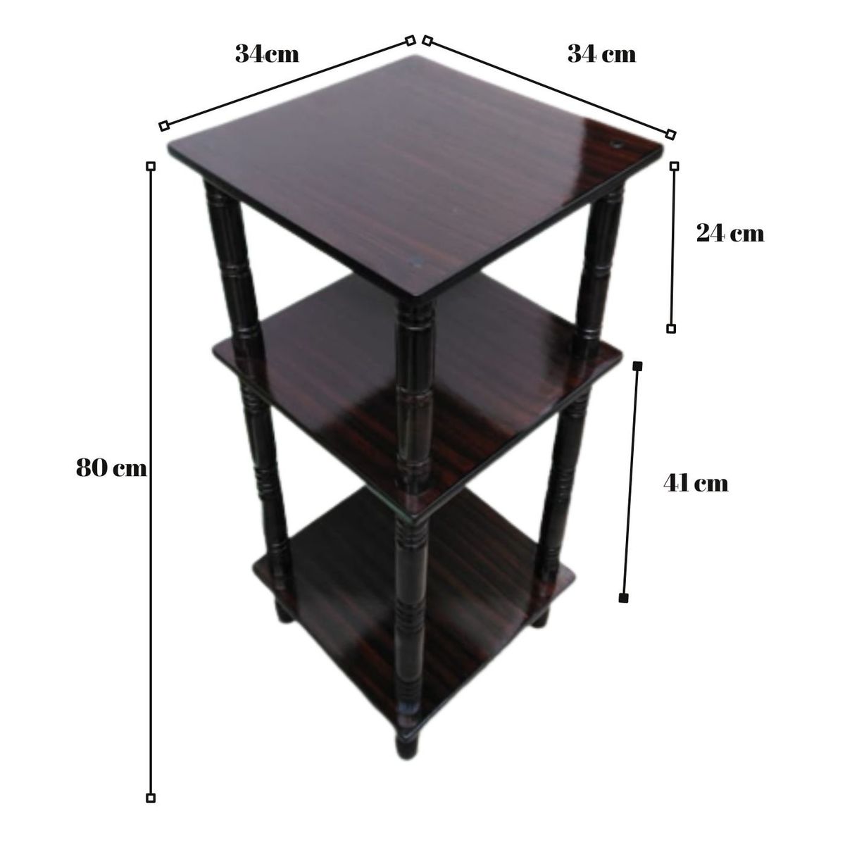 GENERICO - Mesa Esquinero Tunner En Madera Tonillo Marron