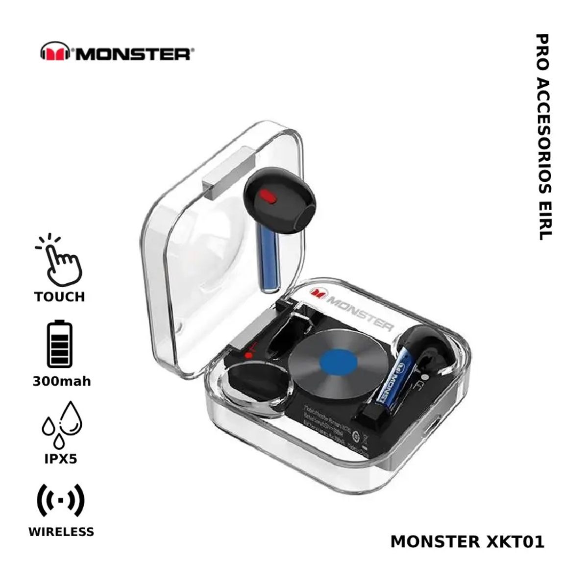 MONSTER - Auriculares Inalambricos Gaming Monster XKT01