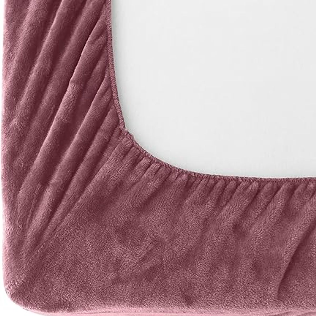 GENERICO - Juego de sábanas en felpa suave de 3 piezas plaza y media palo rosa