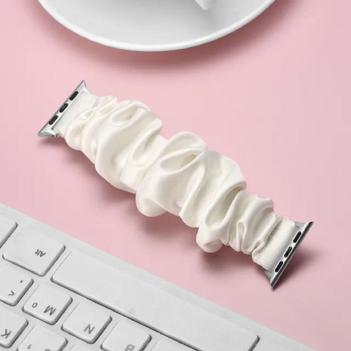 GENERICO - CORREA COLET BRILLANTE PARA APPLEATCH DE 38-40-41MM PERLA