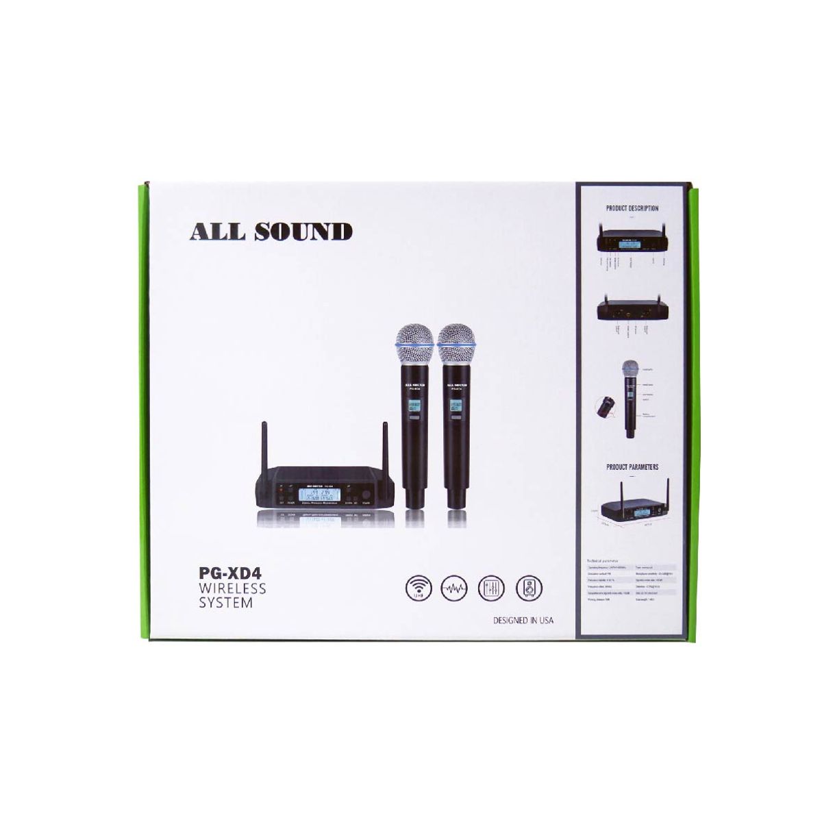 ALL SOUND - MICROFONOS DE MANO INALAMBRICO UHF DUAL CON MALETIN DE ALUMINIO