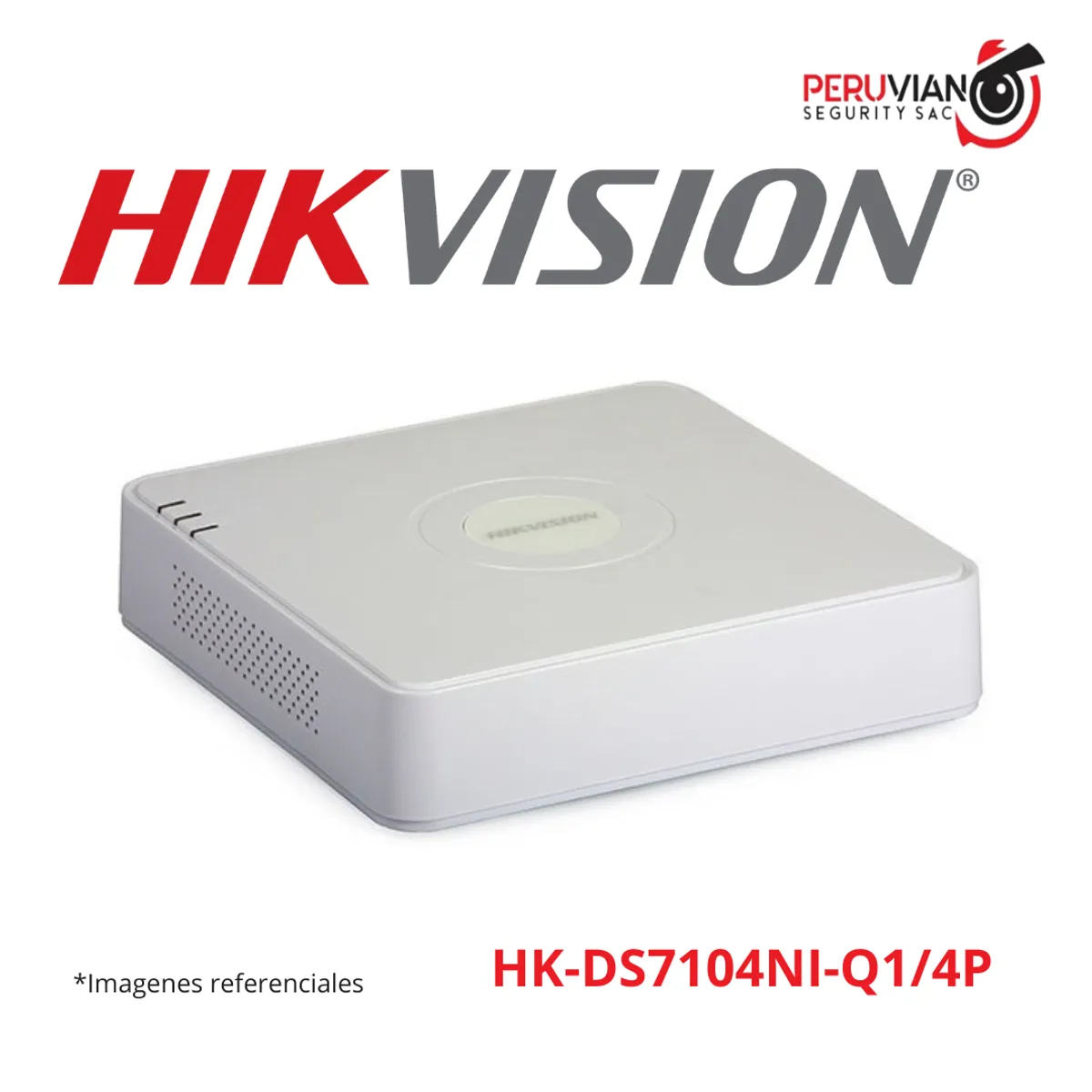 HIKVISION - NVR 4CH + 4 PUERTOS POE. Hasta 4Mp HK-DS7104NI-Q1/4P