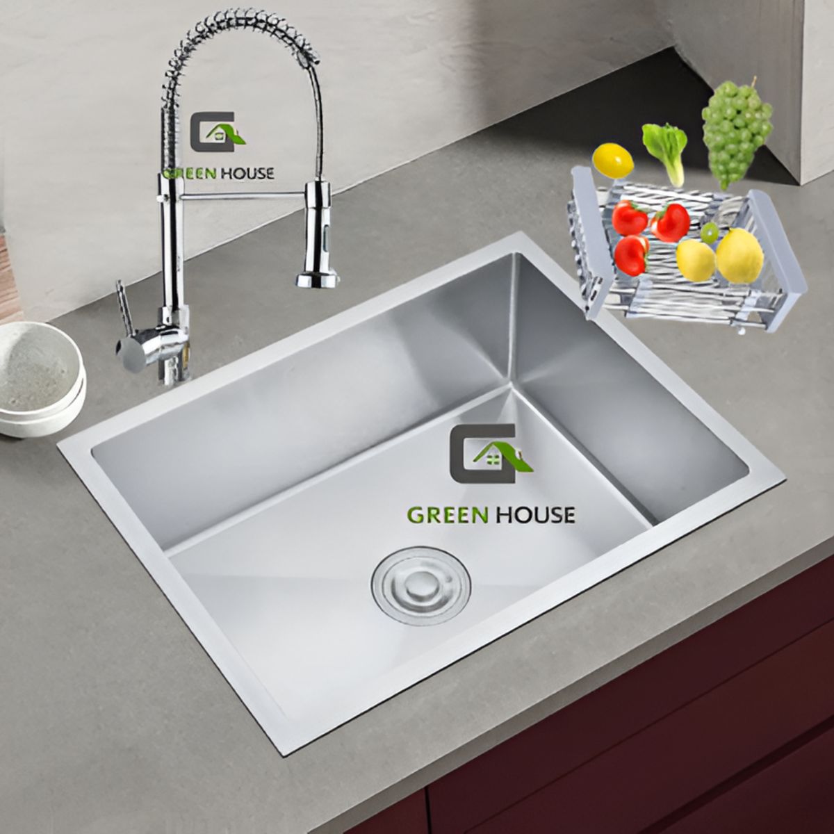 GENERICO - COMBO DE LAVADERO CDO 60x45x23cm  + GRIFERIA  AGUA FRIA