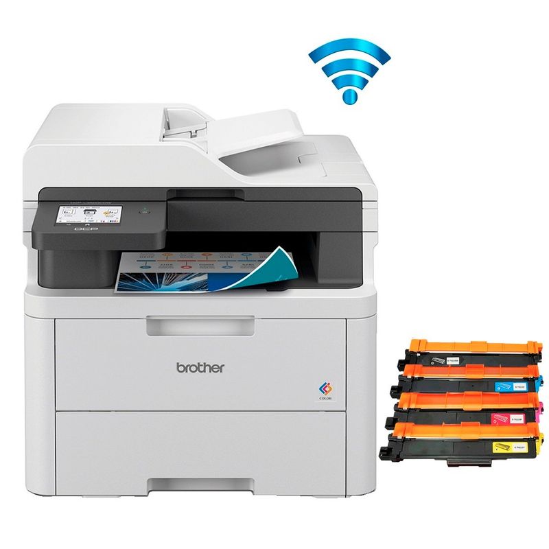 BROTHER - Impresora Brother Laser DCP-L3560CDW Multifuncional WIFI -Color