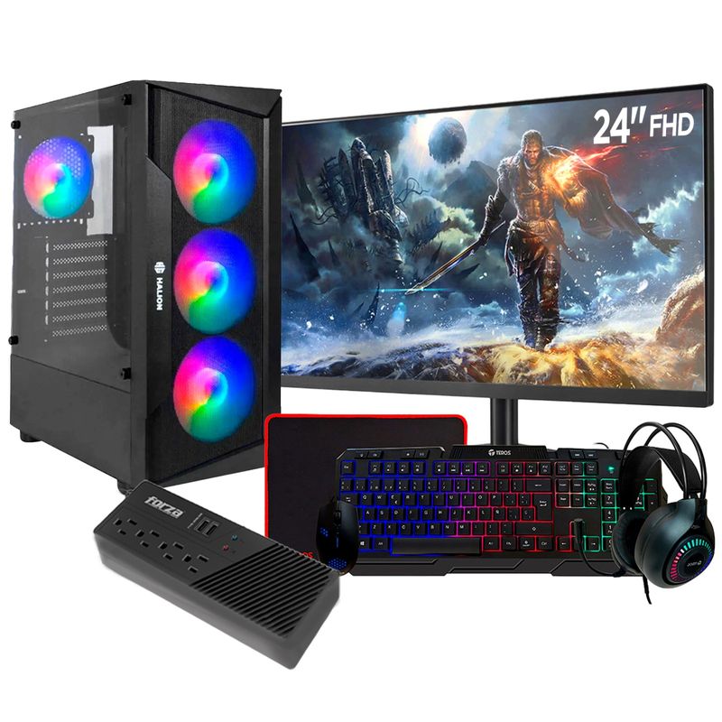 INTEL - COMPUTADORA PC INTEL CORE I5 RAM 16GB SSD 500GB 12° GEN MONITOR 24 FULL HD