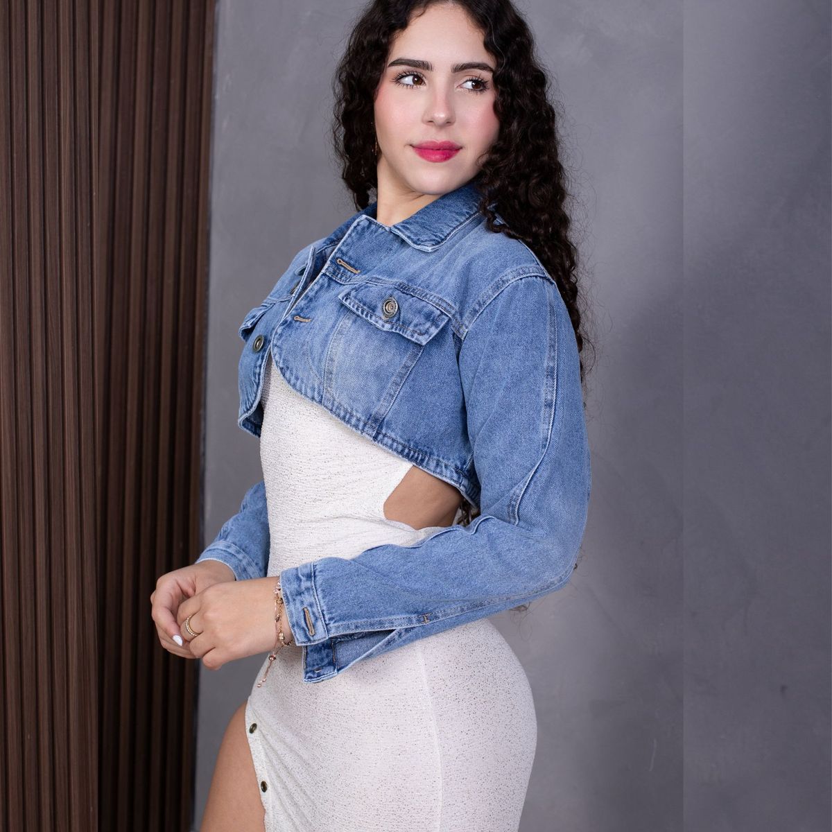 BENCUS JEANS - Casaca Corta Crop Jeans Cottons