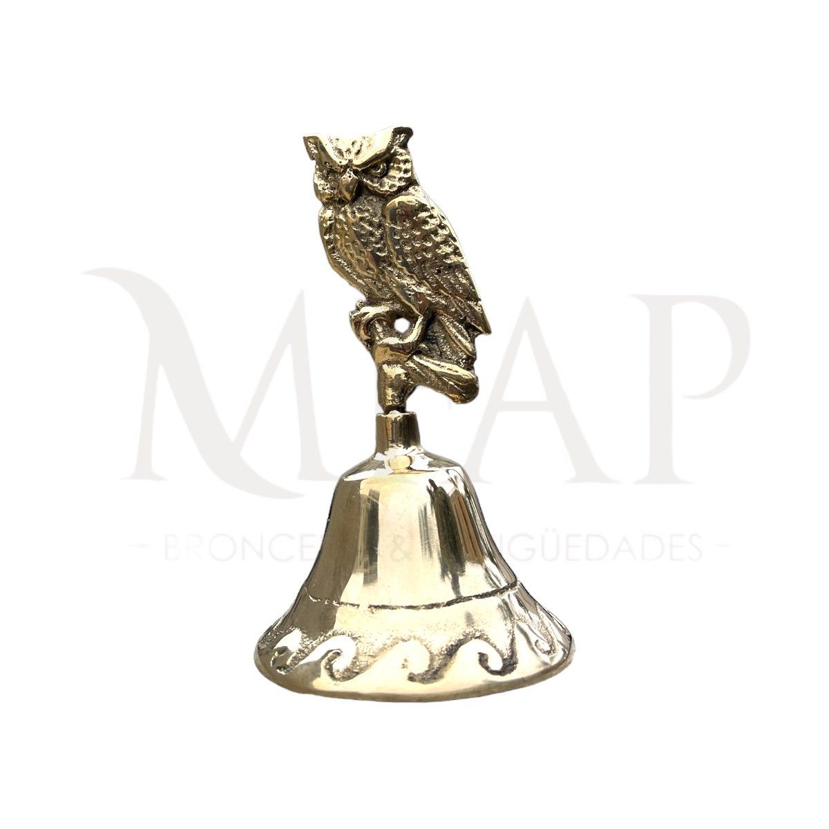 MFAP BRONCERIA Y ANTIGUEDADES - Campana búho en bronce