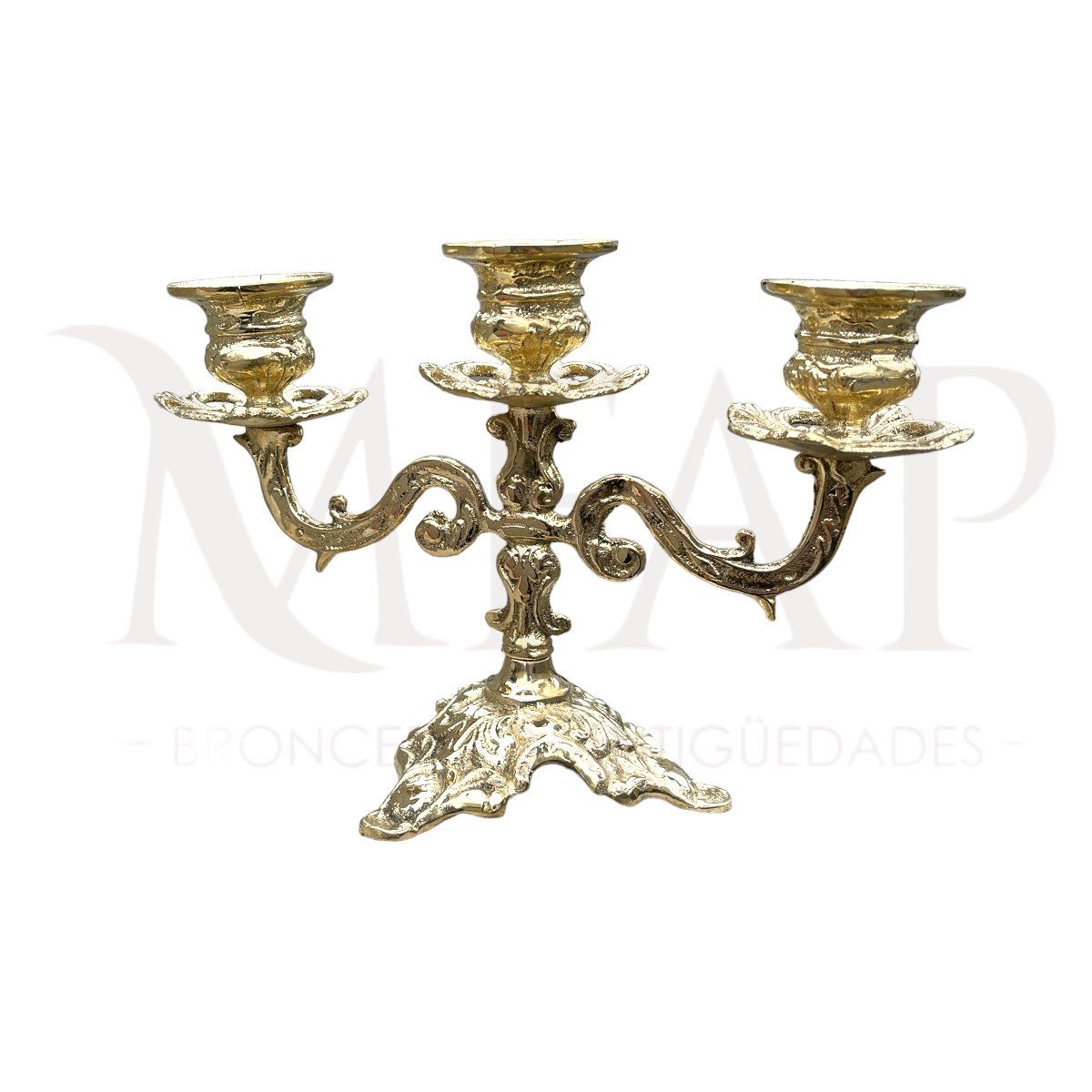 MFAP BRONCERIA Y ANTIGUEDADES - Candelabro luz dorada