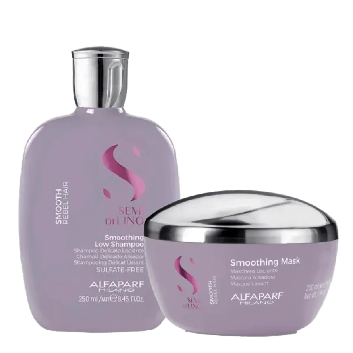ALFAPARF MILANO - ALFAPARF SEMI DI LINO  Smoothing Dúo Shampoo 250 ml + Mask 200 ml