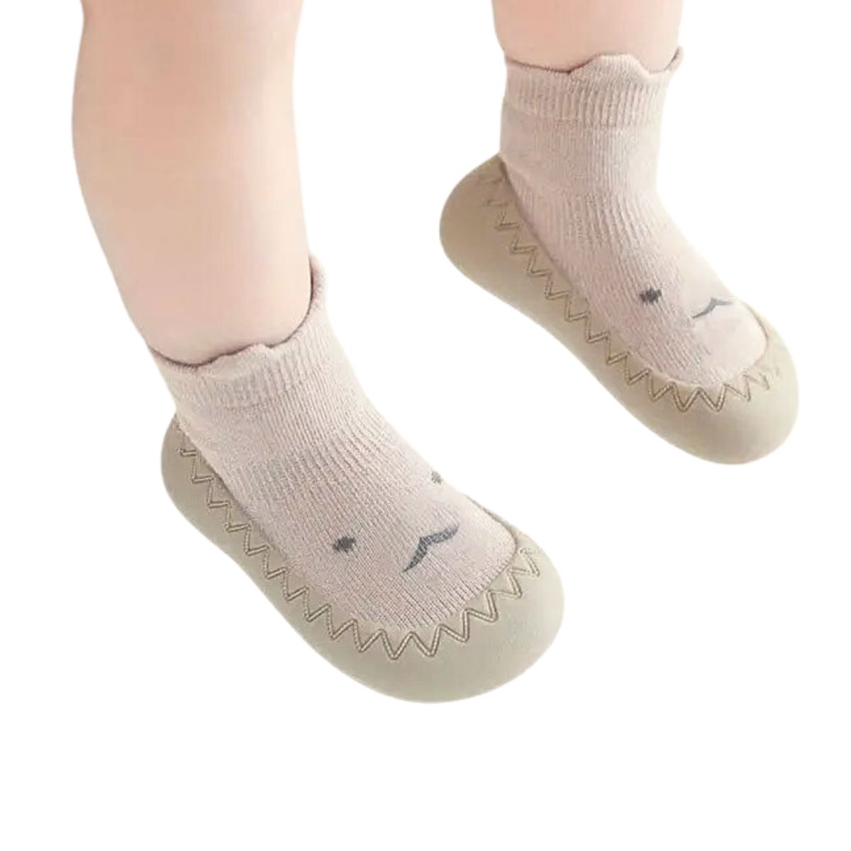 GENERICO - Zapamedias Talla 13.8 cm Pequitas Color Caqui Suela de Goma