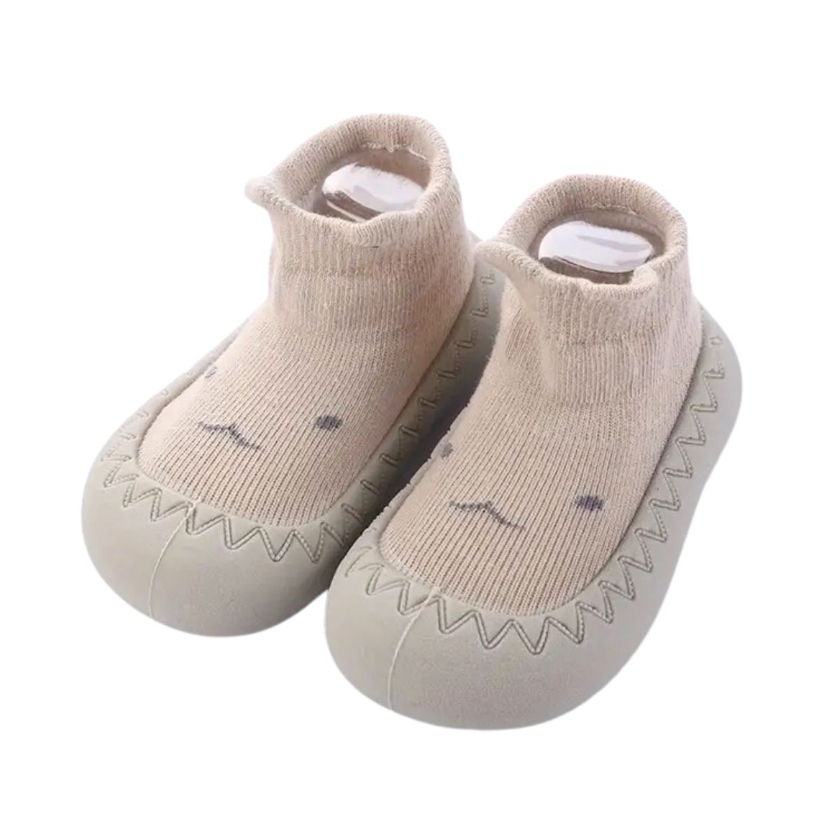 GENERICO - Zapamedias Talla 13.8 cm Pequitas Color Caqui Suela de Goma