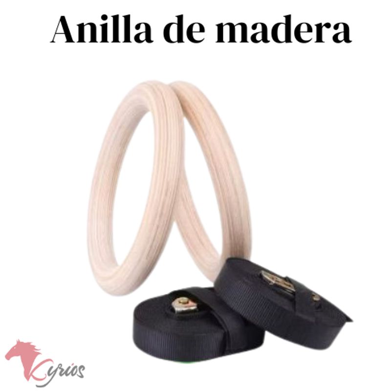 GENERICO - Anilla De Madera Aros Olímpicos Gimnasia Crossfit Calistenia