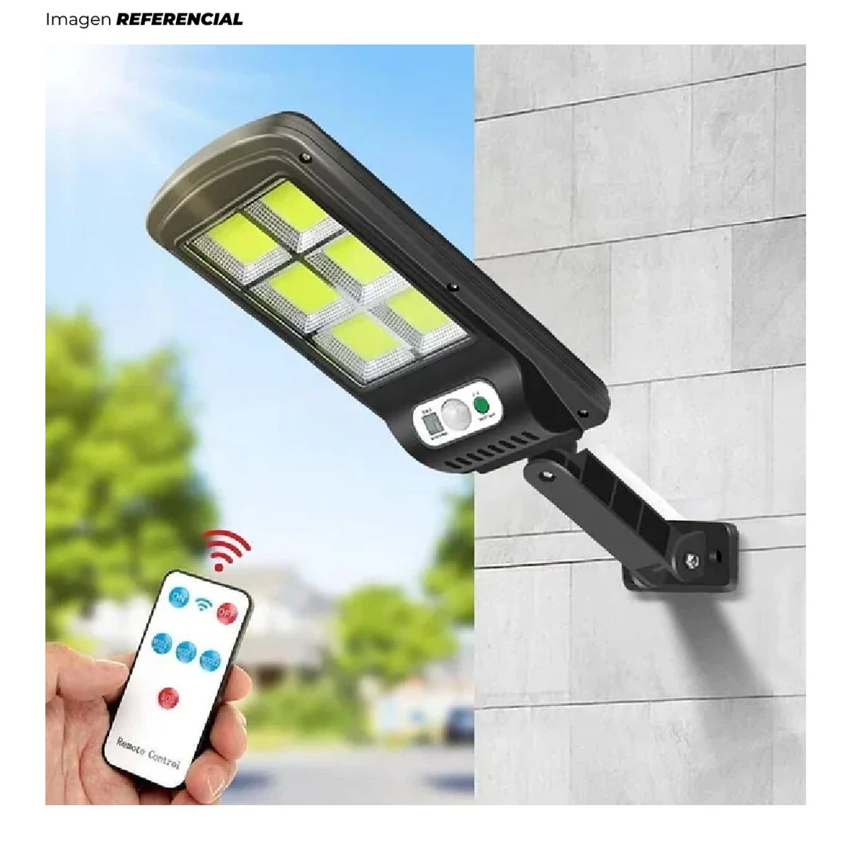GENERICO - Lampara Led Solar Con Sensor Inteligente Y Control