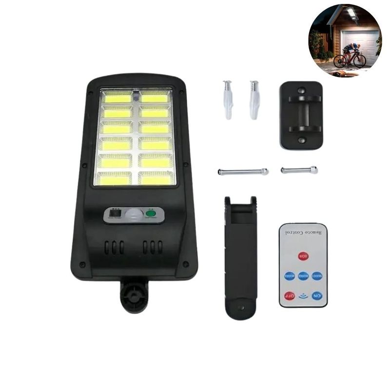 GENERICO - Lampara Exterior Solar Con Sensor Inteligente Y Control