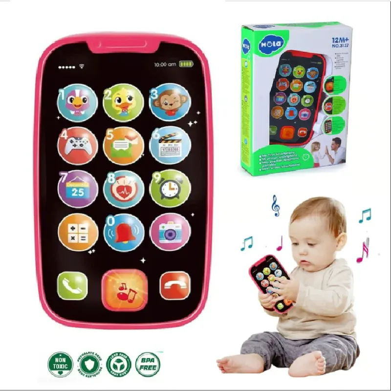 GENERICO - MI PRIMER CELULAR SMART JUGUETE BEBE HOLA FUCSIA