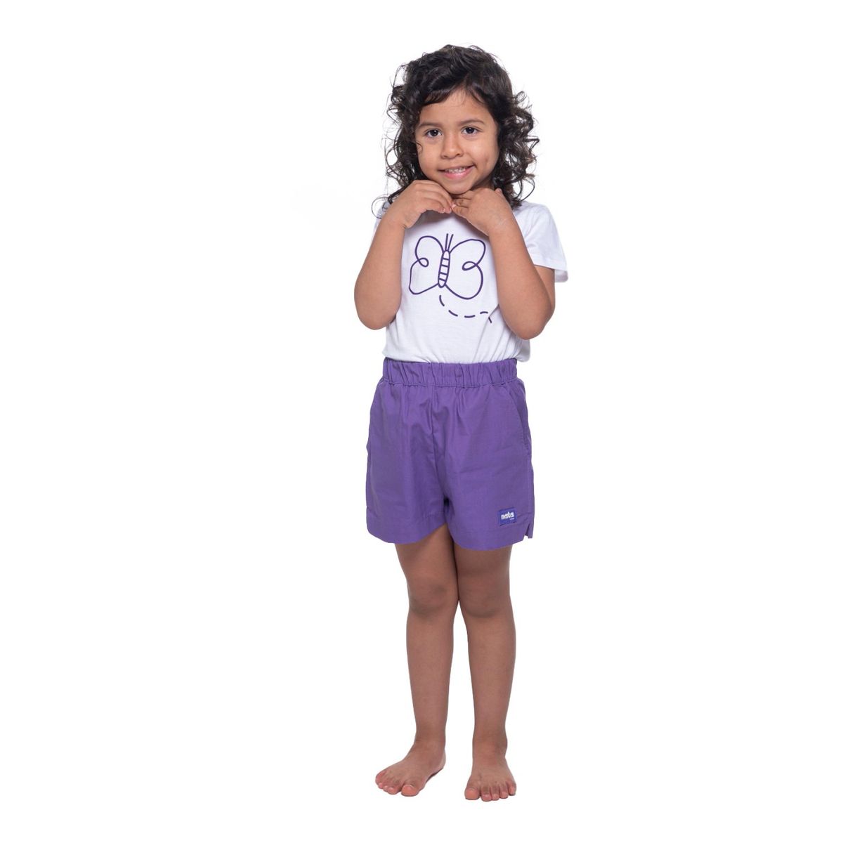 NATA COTON - SHORT BOLSILLOS MORADO