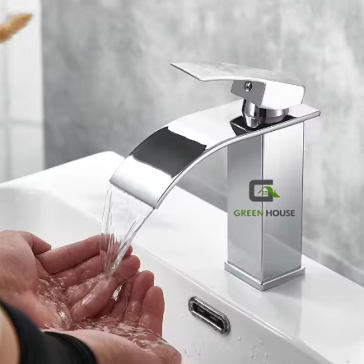 GENERICO - GRIFERIA LAVATORIO ACERO INOXIDABLE CROMADO AGUA FRIA 20cm