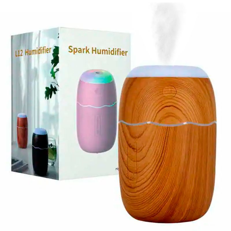 GENERICO - Humidificador con Luces Multicolor Purificador de Aire - Color Natural