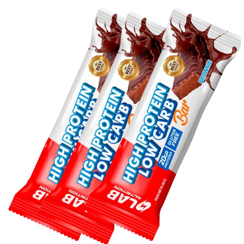 LAB NUTRITION USA - BARRAS PROTEICAS LOW CARB BROWNIE X3 UND