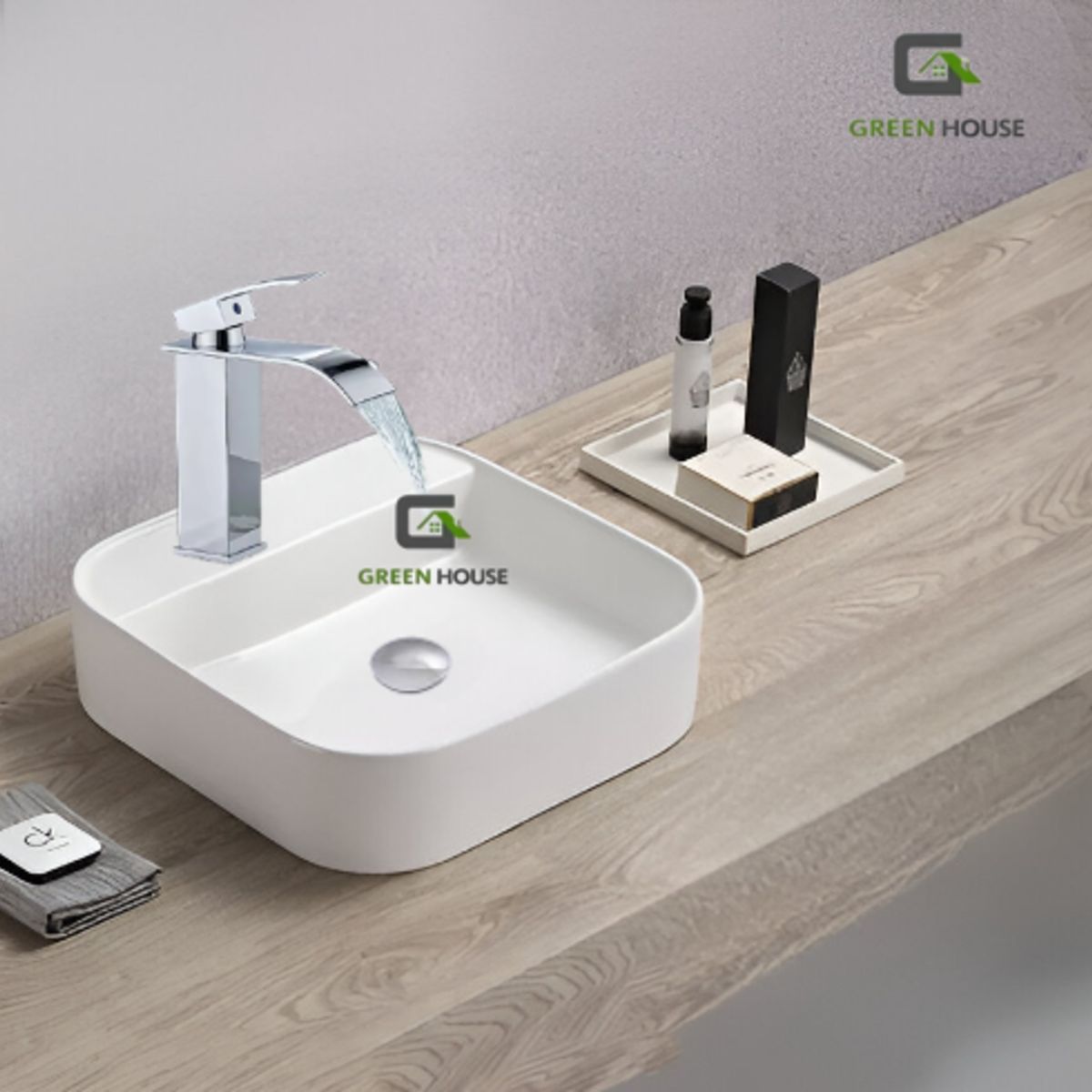 GENERICO - JUEGO BOWL + GRIFERIA ACERO INOXIDABLE CAIDA CASCADA AGUA FRIA 20CM