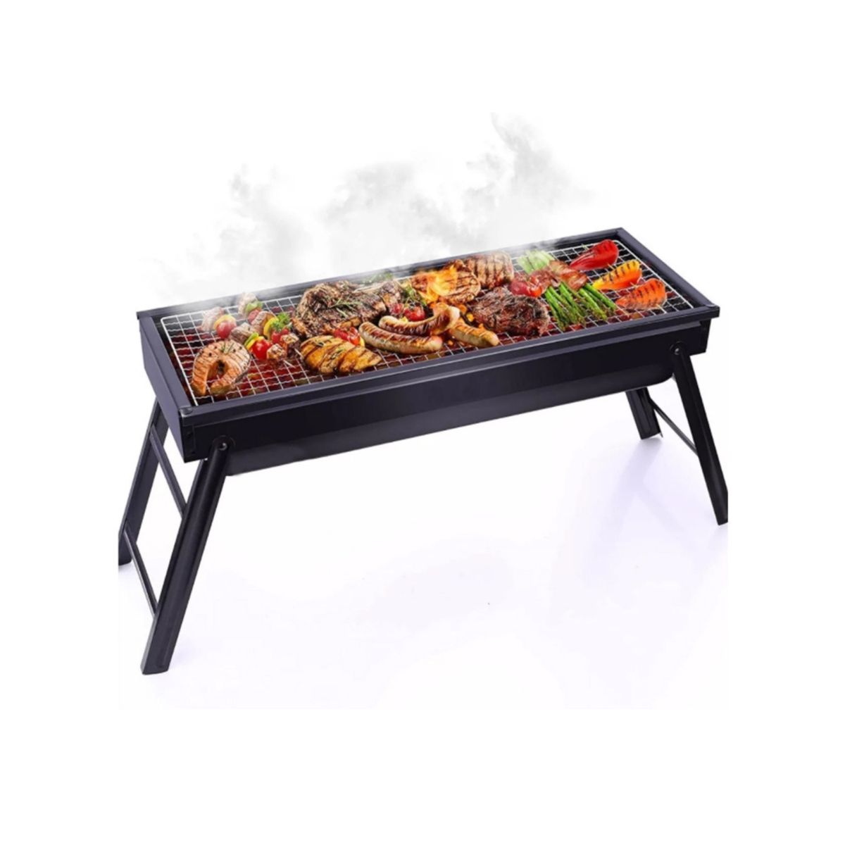 LH ELECTRONIC - Parrilla a Carbón Plegable Portátil Picnic Jardín Terraza