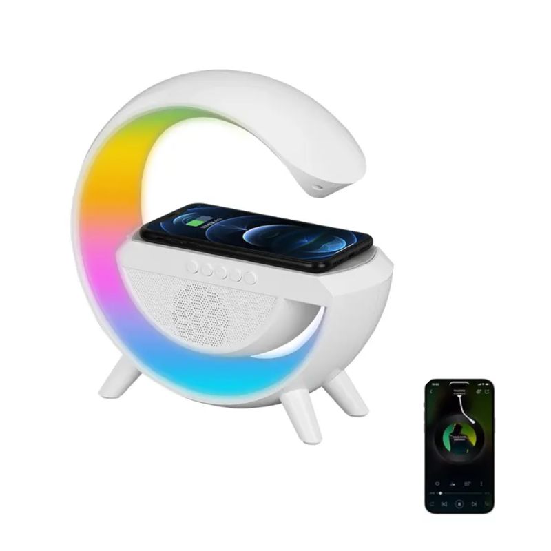 GENERICO - PARLANTE 3 EN 1 CON CARGADOR INALAMBRICO BLUETOOTH Y LUCES LED RGB