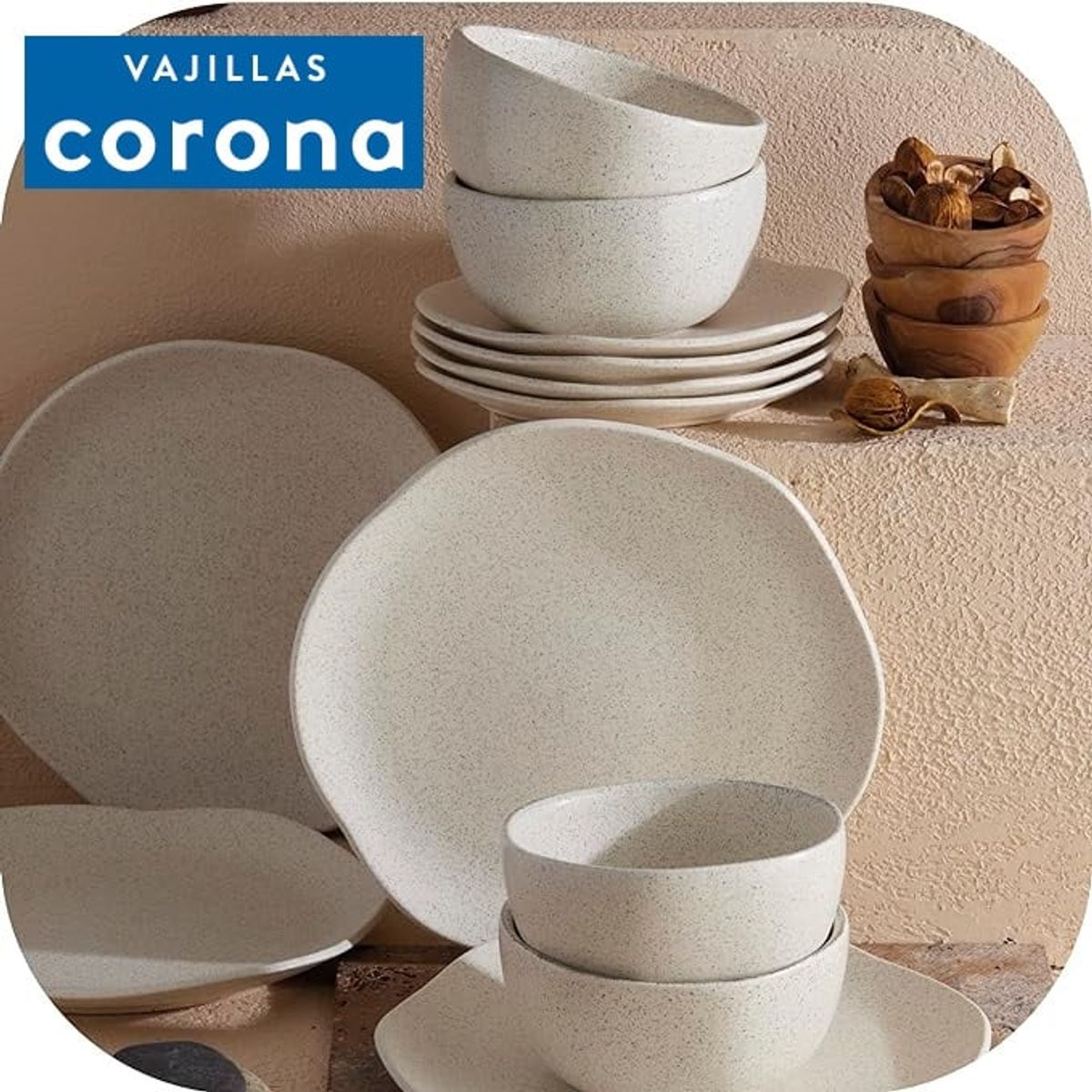 CORONA - Set de Vajilla Corona - 16 piezas REACTIVO