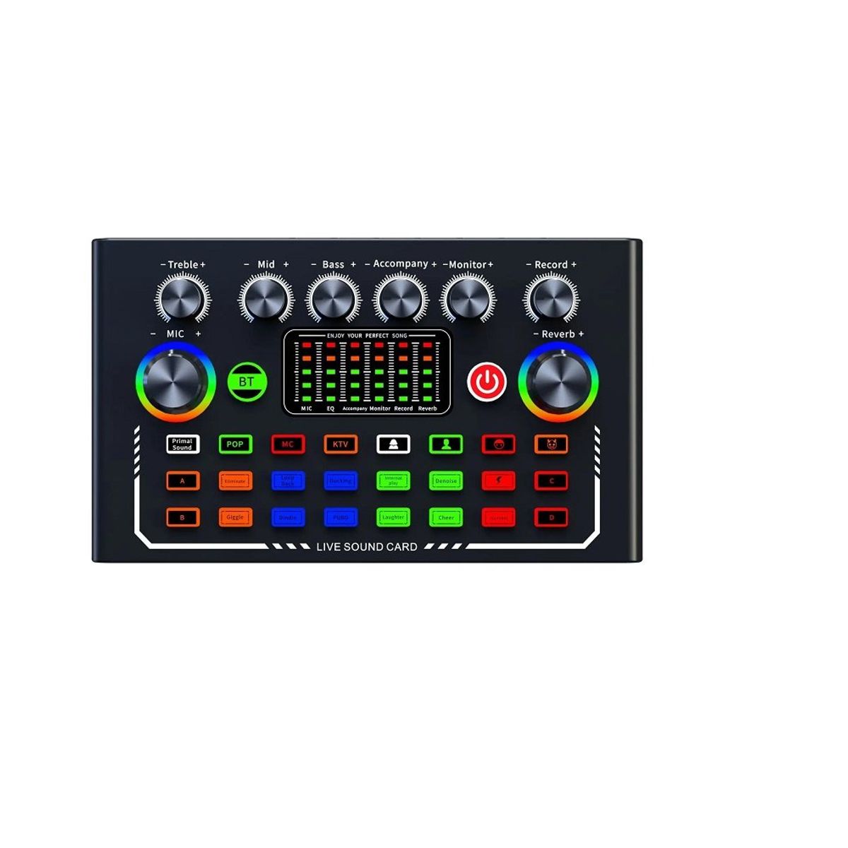 PREMIUM - Micrófono conTarjeta de sonido PC Celular efectos para grabación 648