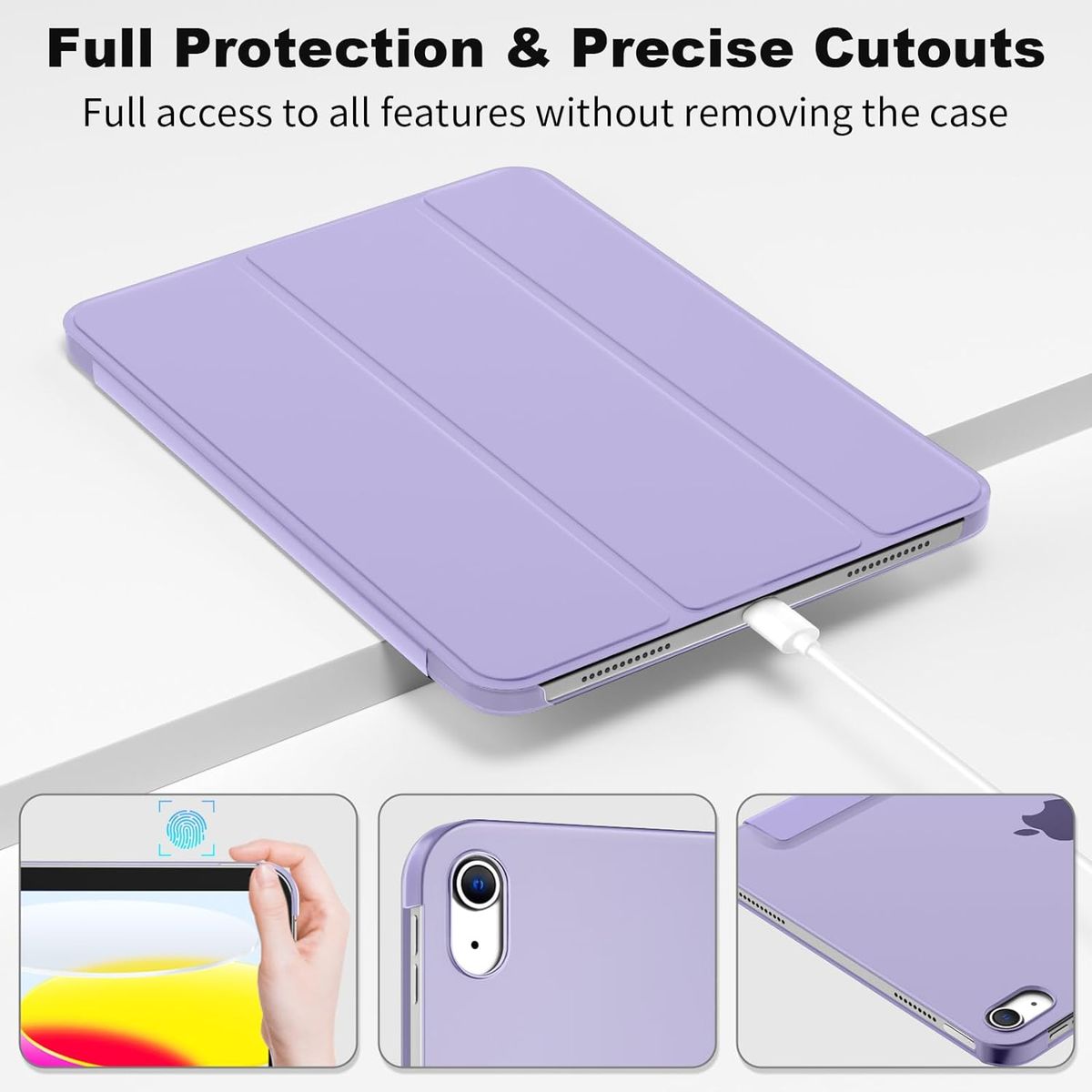 GENERICO - Mica + Funda case para  iPad 10ma Gen 10.9 (2022) Porta Pencil