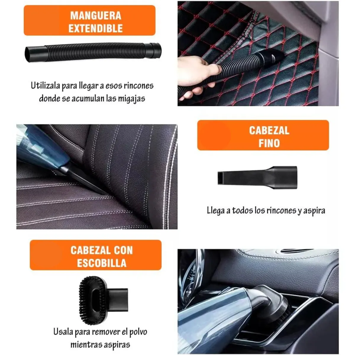 GENERICO - Aspiradora De Auto Inalámbrico Portátil